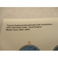 90-899860004 07 Outboard SmartCraft CAN Harness Diagram Mercury 2001-05 Dual