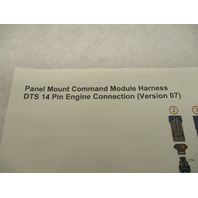 8M0012164 Panel Mount Command Module Harness Diagram for Mercury DTS 14 Pin V 07