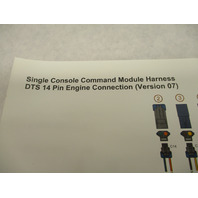 8M0012165 Single Console Command Module Harness Diagram Mercury DTS 14 Pin 07