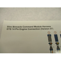 8M0012166 Slim Binnacle Command Module Harness Diagram Mercury DTS 14 Pin V07