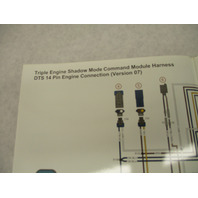 8M0012168 Triple Engine Command Module Harness Diagram Mercury DTS 14 Pin V07