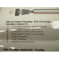 90-8M0012170 Data & Adapter Harnesses Diagram for Mercury DTS 14 Pin Connect 07