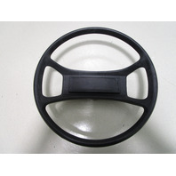 1980's Forester  Boat Steering Wheel 13.75" Black Plastic 3/4" Shaft