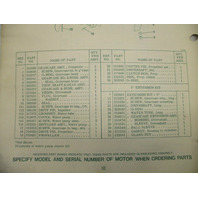 386130 1973 OMC Johnson Sea-Horse 4 HP Model Outboard Parts Catalog 4W73 4R73