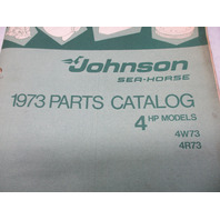 386130 1973 OMC Johnson Sea-Horse 4 HP Model Outboard Parts Catalog 4W73 4R73