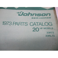 386133 1973 OMC Johnson Sea-Horse 20 HP Outboard Parts Catalog 20R73 20RL73