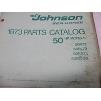386136 1973 OMC Johnson Sea-Horse 50 HP Outboard Parts Catalog 50R73 50RL73
