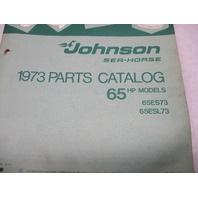 386137 1973 OMC Johnson Sea-Horse 65 HP Outboard Parts Catalog 65ES73 65ESL73