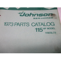 386139 1973 OMC Johnson Sea-Horse 115 HP Outboard Parts Catalog 115ESL73