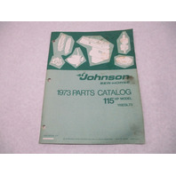 386139 1973 OMC Johnson Sea-Horse 115 HP Outboard Parts Catalog 115ESL73