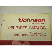 386556 1974 OMC Johnson 40 HP Outboard Parts Catalog 40R74 40RL74 40E74 Final