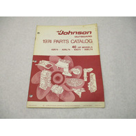 386556 1974 OMC Johnson 40 HP Outboard Parts Catalog 40R74 40RL74 40E74 Final