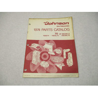 386558 1974 OMC Johnson 70 HP Outboard Parts Catalog 70ES74 70ESL74 Final Edition