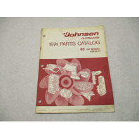 386559 1974 OMC Johnson 85 HP Outboard Parts Catalog 85ESL74 Final Edition