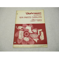 386560 1974 OMC Johnson 115 HP Outboard Parts Catalog 115ESL74 115ETL74 Final