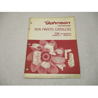 386561 1974 OMC Johnson 135 HP Outboard Parts Catalog 135ESL74 135ETL74 Final