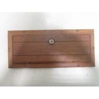 Vintage Boat Marine Teak Glove Box Storage Compartment Cover 15 1/4" x 6 5/8"