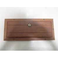 Vintage Boat Marine Teak Glove Box Storage Compartment Cover 15 1/4" x 6 5/8"