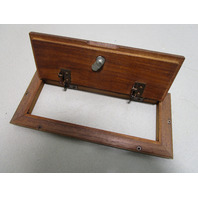 Vintage Boat Marine Teak Glove Box Storage Compartment Cover 15 1/4" x 6 5/8"