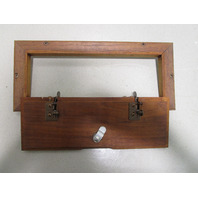 Vintage Boat Marine Teak Glove Box Storage Compartment Cover 15 1/4" x 6 5/8"