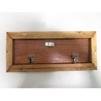 Vintage Boat Marine Teak Glove Box Storage Compartment Cover 15 1/4" x 6 5/8"