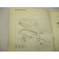 387011 1975 OMC Johnson 2HP Outboard Parts Catalog 2R75 Final Edition