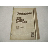 387011 1975 OMC Johnson 2HP Outboard Parts Catalog 2R75 Final Edition