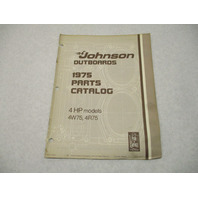 387012 1975 OMC Johnson 4 HP Outboard Parts Catalog 4W75 4R75 Final Edition