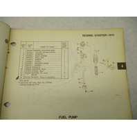 387013 1975 OMC Johnson 6 HP Outboard Parts Catalog 6R75 6RL75 Final Edition