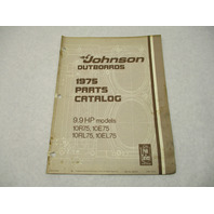 387014 1975 OMC Johnson 9.9 HP Outboard Parts Catalog 10R75 10RL75 Final Edition