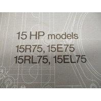 387015 1975 OMC Johnson 15 HP Outboard Parts Catalog 15R75 15RL75 Final Edition