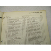 387018 1975 OMC Johnson 50 HP Outboard Parts Catalog 50ES75 50ESL75 Final Edition