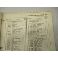 387119 1975 OMC Johnson 75 HP Outboard Parts Catalog 75ESR75 75ESLR75 Final Ed