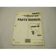 90-74969 1977 Merc Thruster Outboard Electric Model Parts Manual Catalog
