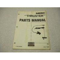 90-90630 1979 Merc Thruster Outboard Electric Model Parts Manual Catalog
