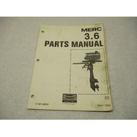 90-88912 1979 Mercury Merc 3.6 HP Model Outboard Parts Manual Catalog