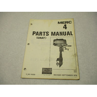 90-74059 1978 Mercury Merc 4 HP Gnat Model Outboard Parts Manual Catalog