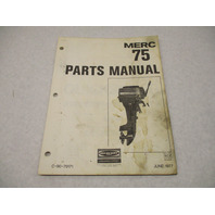 90-79171 1977 Mercury Merc 75, 7.5 HP Model Outboard Parts Manual Catalog