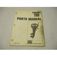 90-67136 1976 Mercury Merc 110, 9.8 HP Model Outboard Parts Manual Catalog
