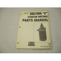 1979 Mercury Merc Mark Outboard Starter Motors Parts Manual Catalog Section E