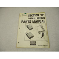 1979 Mercury Merc Outboard Misc Accessories Parts Manual Catalog Section G