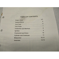 398849 OMC Evinrude Johnson 1987 Outboard Parts Catalog APBA Class A Racing Motor