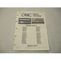 398620 OMC Evinrude Johnson 1987 Outboard 20-25 HP Parts Catalog