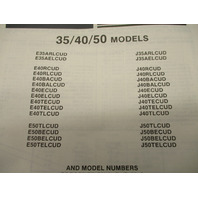 398623 OMC Evinrude Johnson 1987 Outboard 35 40 50 HP Model Parts Catalog