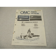 398624 OMC Evinrude Johnson 1987 Outboard 40 Commercial Model Parts Catalog