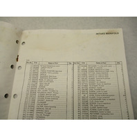 398856 OMC Evinrude Johnson 1987 Outboard 88 HP Model Parts Catalog