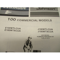 398630 OMC Evinrude Johnson 1987 Outboard 100 Commercial Model Parts Catalog