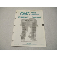 432219 OMC Evinrude Johnson 1988 Outboard 20, 25 HP Model Parts Catalog