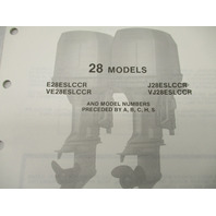432218 OMC Evinrude Johnson 1988 Outboard 28 HP Model Parts Catalog
