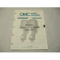 432218 OMC Evinrude Johnson 1988 Outboard 28 HP Model Parts Catalog